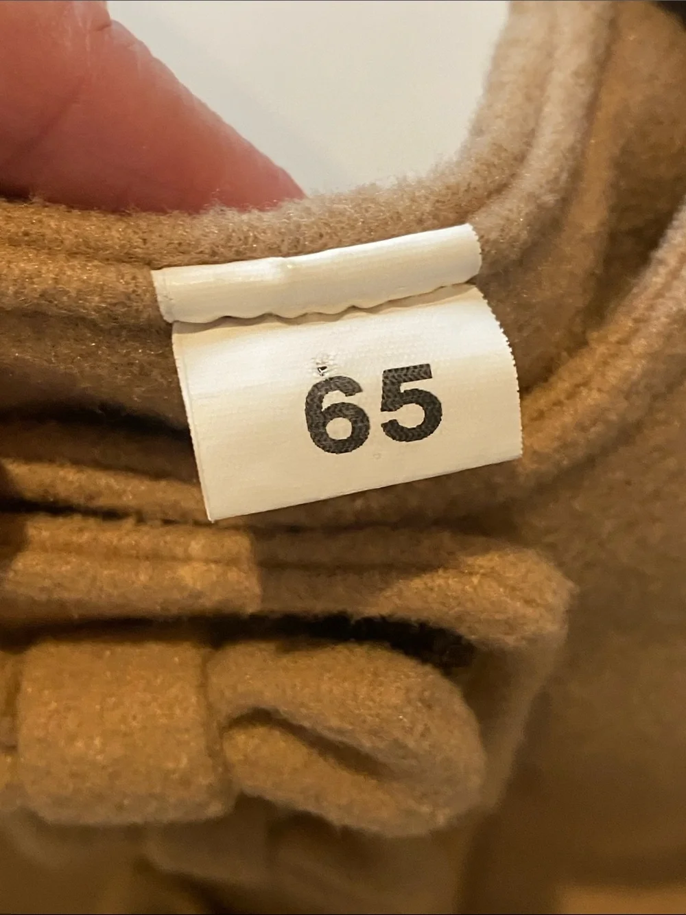 Girls' Bow-Front Pea Coat in Camel